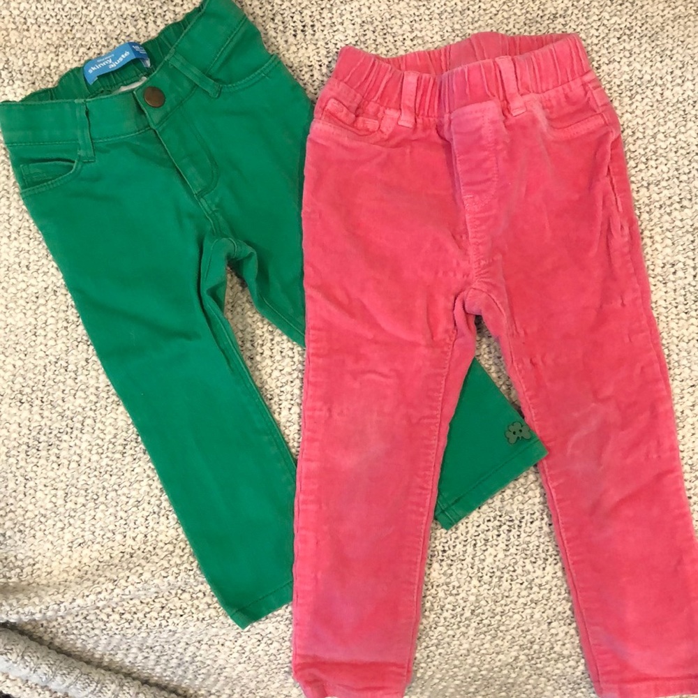 Lots of girls pants, 2 pairs, size 18-24m, gap